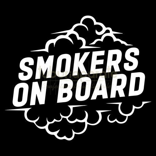 Sticker auto pentru masina mesaj Smokers On Board (large) autocolant